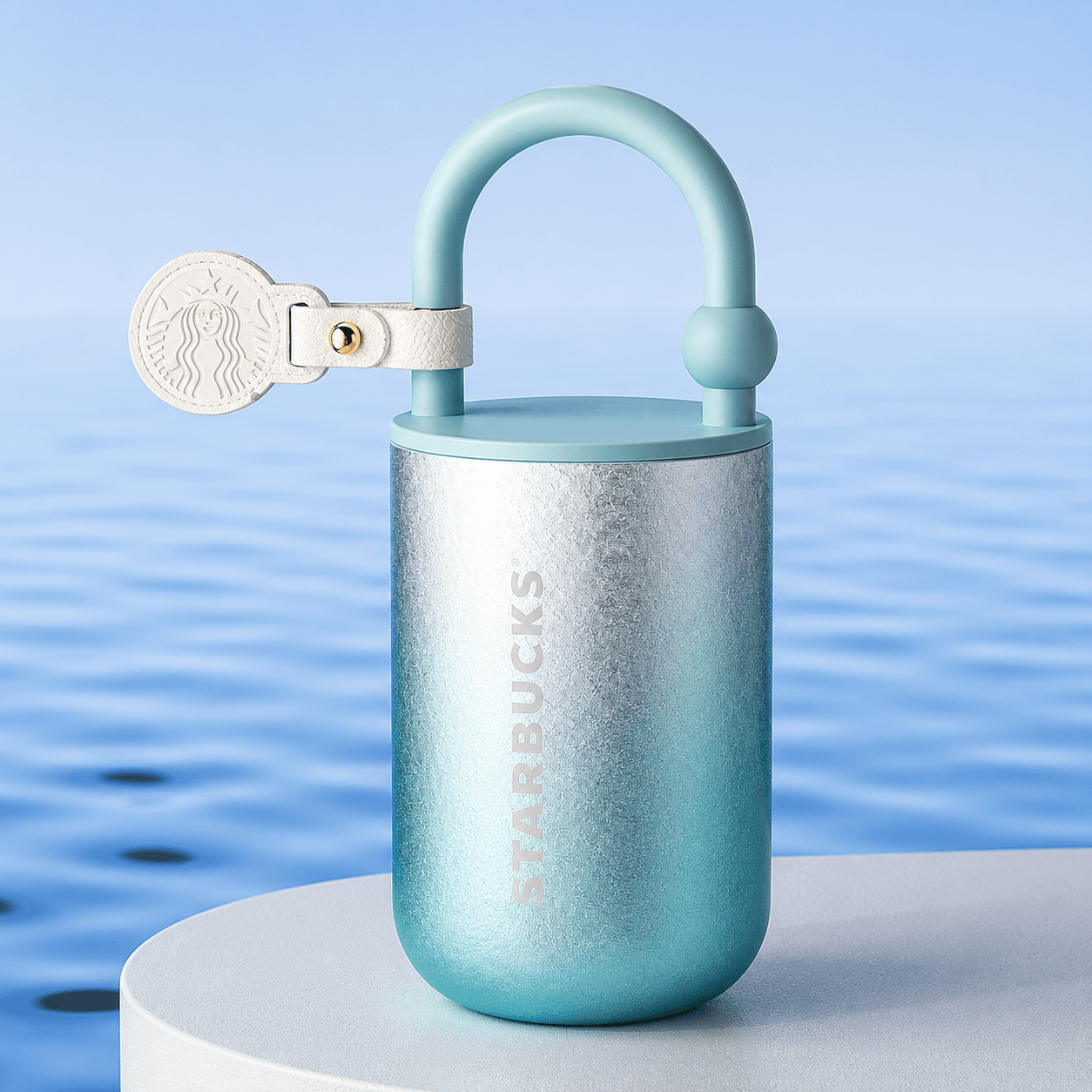 Green Leaf Portable Handle Insulated Tumbler